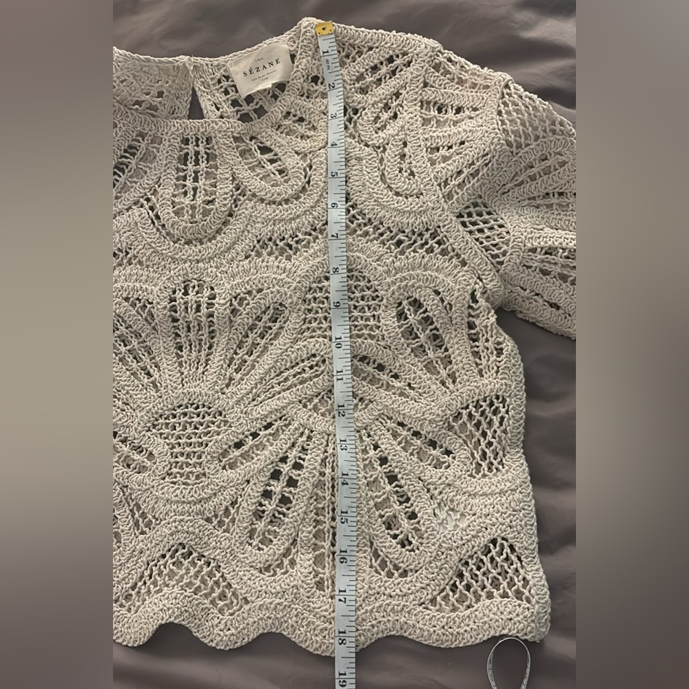 SOLD NWOT Sézane Olie Blouse in Ecru Size M - Picture 8 of 8